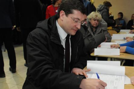 Глеб Никитин проголосовал на выборах Президента России