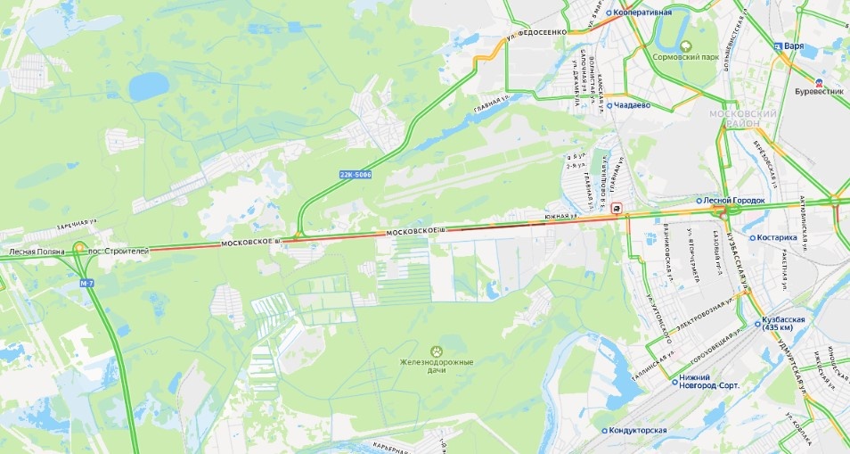 Пробка длиной в 8 км образовалась на Московском шоссе утром 3 декабря - фото 1