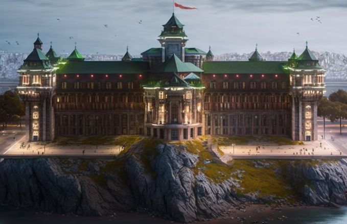 Нейросеть показала, как мог выглядеть главный дом Нижегородской ярмарки в разных киновселенных - фото 10