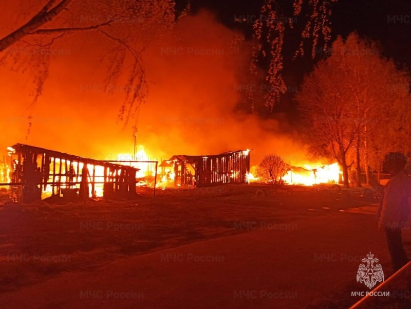 Сараи сгорели в Лысковском округе на площади в 700 &laquo;квадратов&raquo; - фото 1