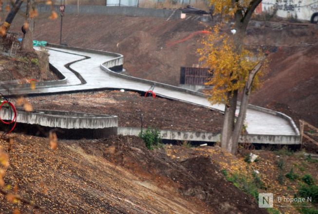 Опубликованы фото со стройки террасного парка в Нижнем Новгороде - фото 7