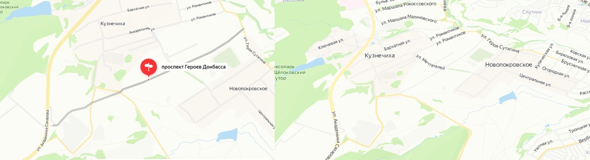 Проспект Героев Донбасса перестал отображаться на карте Нижнего Новгорода - фото 1