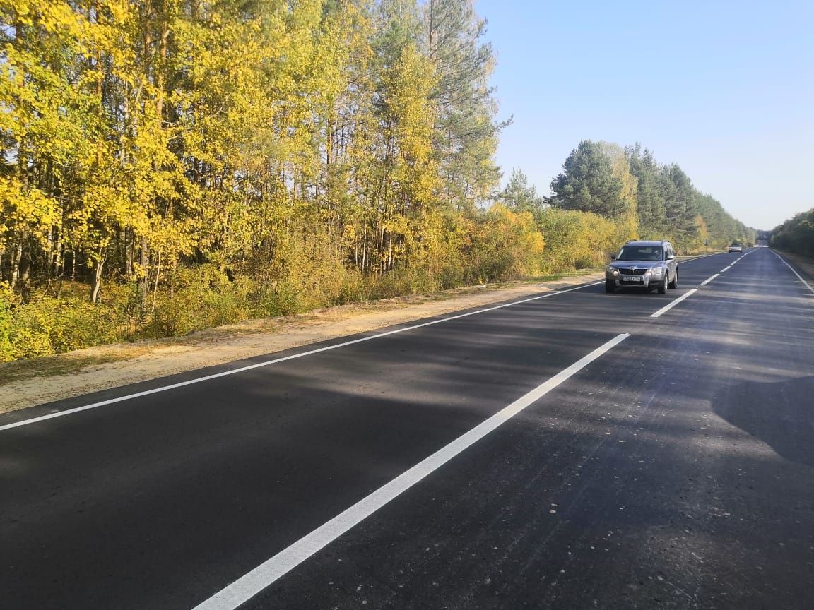 Десять километров дороги Городец – Ковернино отремонтировали почти за 60 млн рублей